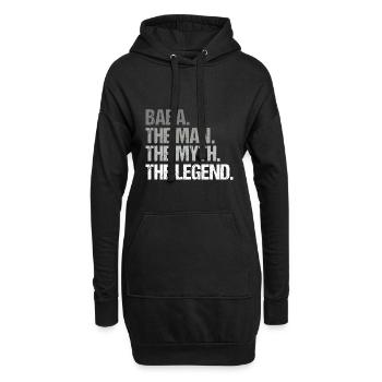 Baba der Mann Mythos Legende Vatertag Geschenkidee - Hoodie-Kleid - Schwarz - Vorne