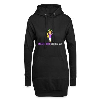 Millionaire before 60! - Hoodie Dress - black - Front