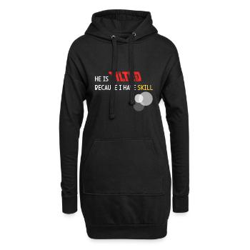 Er ist sauer, weil ich Fähigkeiten habe - Hoodie-Kleid - Schwarz - Vorne