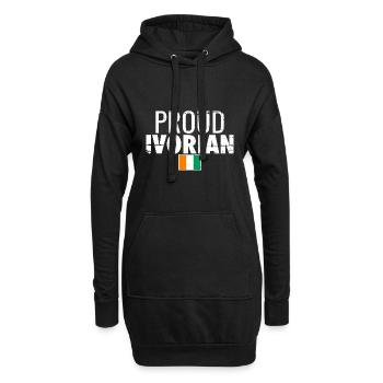 Fier Drapeau Ivoirien Vintage de la Côte d’Ivoire - Sweat-shirt à capuche long Femme - noir - Devant