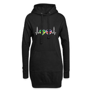 Brasilien Großbritannien Flagge Brasilianer Brite - Hoodie-Kleid - Schwarz - Vorne