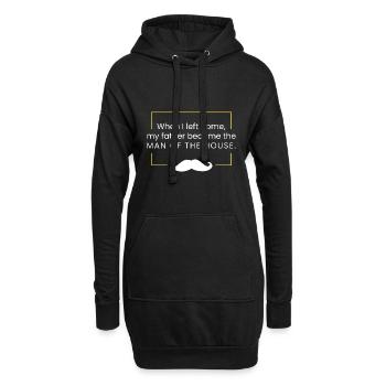Als ich von zu Hause wegging - Hoodie-Kleid - Schwarz - Vorne