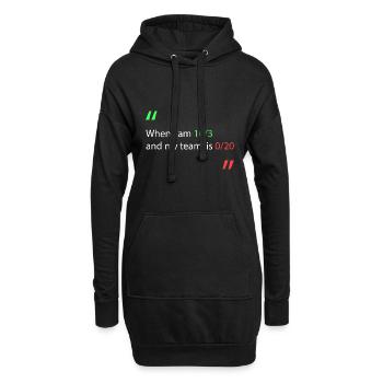 Quand je suis en tête contre mon équipe - Sweat-shirt à capuche long Femme - noir - Devant