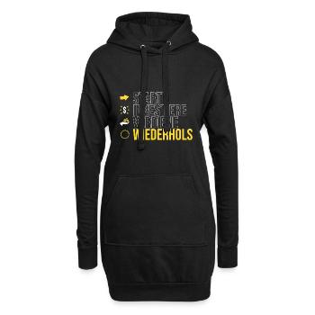 starte - investiere - verdiene - Hoodie-Kleid - Schwarz - Vorne