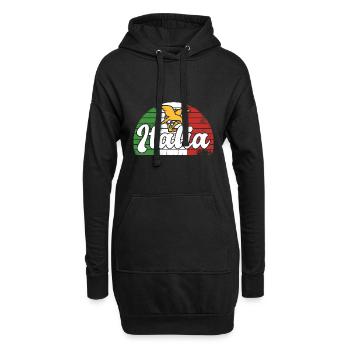 sommer italia - Hoodie-Kleid - Schwarz - Vorne