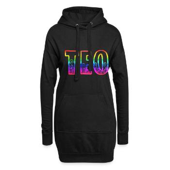 Teo RS Arc-en-ciel - Sweat-shirt à capuche long Femme - noir - Devant
