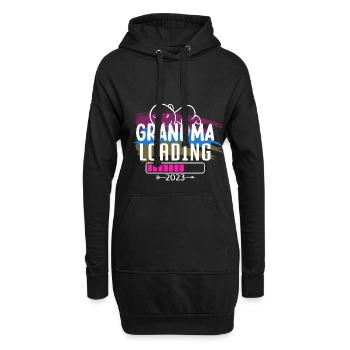 Werdende Oma, Oma loading 2023 Großmutter - Hoodie-Kleid - Schwarz - Vorne