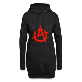 anarchie - Sweat-shirt à capuche long Femme - noir - Devant