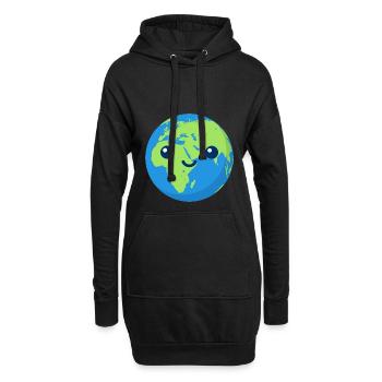 Cadeau pour la démonstration d'un écologiste sur Terre - Sweat-shirt à capuche long Femme - noir - Devant