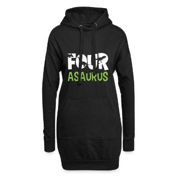 FOUR-asaurus Dino Dinosaur 4ème anniversaire Idée cadeau - Sweat-shirt à capuche long Femme - noir - Devant