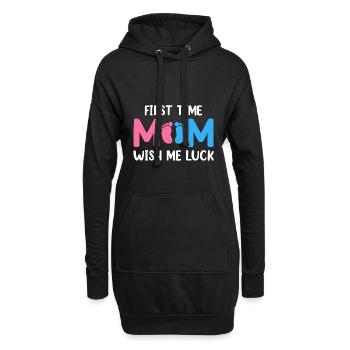 Zum ersten Mal Mama wünsche mir Glück Erster Muttertag - Hoodie-Kleid - Schwarz - Vorne