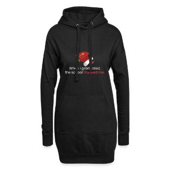 Als ich meinen Abschluss machte - Hoodie-Kleid - Schwarz - Vorne