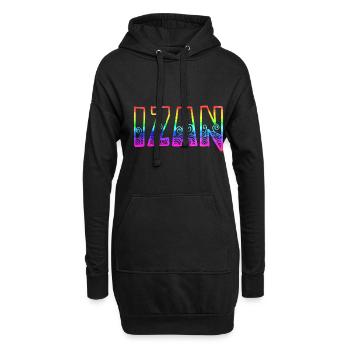 Izan RS Arc-en-ciel - Sweat-shirt à capuche long Femme - noir - Devant