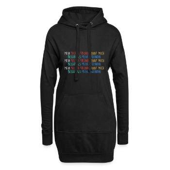 bester Freund besser als Freundin - Hoodie-Kleid - Schwarz - Vorne