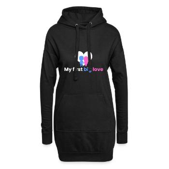 Meine erste große Liebe - Hoodie-Kleid - Schwarz - Vorne