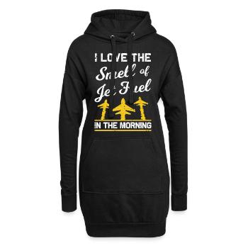 I Love The Smell Of Jet Fuel In The Morning, Pilot - Sweat-shirt à capuche long Femme - noir - Devant