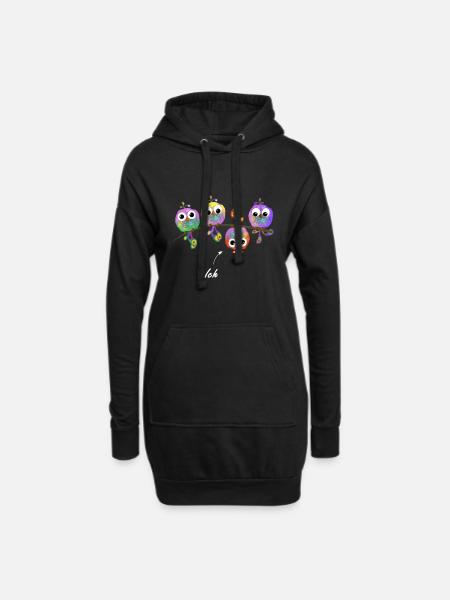 Rebel sparrows birds crazy self-confident different - Hoodie Dress - black