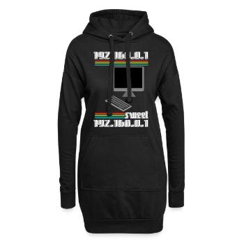 192.168.01 sweet 192.168.0.1 - Hoodie-Kleid - Schwarz - Vorne