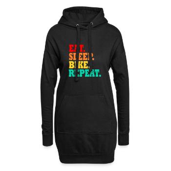 Vélo vélo vélo cadeau de vélo - Sweat-shirt à capuche long Femme - noir - Devant