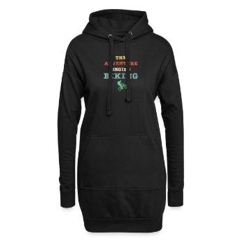 The adventure begins - Binking - Hoodie-Kleid - Schwarz - Vorne