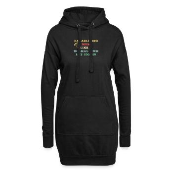 Paragliding Mum - like a normal Mum but cooler - Hoodie-Kleid - Schwarz - Vorne