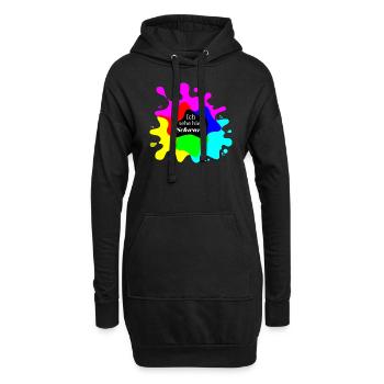 Ich sehe hier Schwarz! - Hoodie-Kleid - Schwarz - Vorne