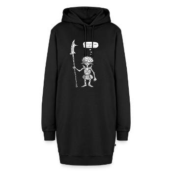 Depressive Goblinwache - Hoodie-Kleid - Schwarz - Vorne - AI Model Female 172 light (172cm)