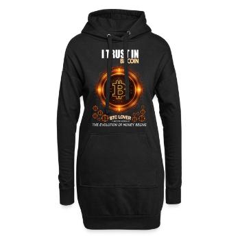 ICH VERTRAUE AUF BITCOIN BTC EVOLUTION DES GELDES - Hoodie-Kleid - Schwarz - Vorne