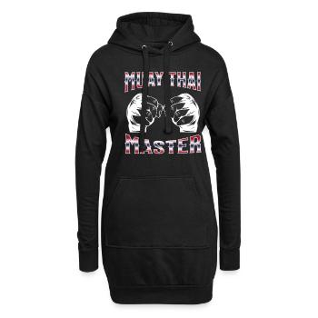 Muay Thai Boxing Muay Thai - Hoodie-Kleid - Schwarz - Vorne