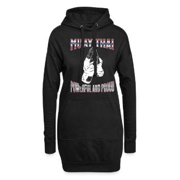 Muay Thai Boxing Muay Thai - Hoodie-Kleid - Schwarz - Vorne