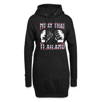 Muay Thai Boxing Muay Thai - Hoodie-Kleid - Schwarz - Vorne