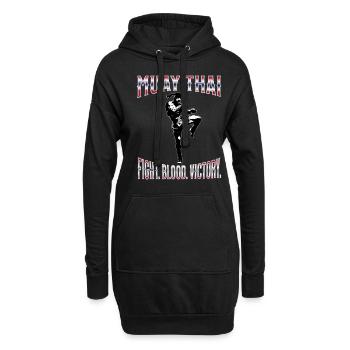 Muay Thaï Boxe Muay Thaï - Sweat-shirt à capuche long Femme - noir - Devant
