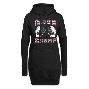 Muay Thai Boxing Muay Thai - Hoodie-Kleid - Schwarz - Vorne