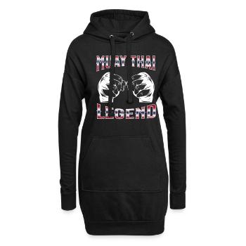 Muay Thai Boxing Muay Thai - Hoodie-Kleid - Schwarz - Vorne
