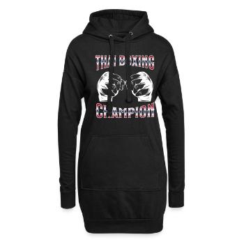 Muay Thai Boxing Muay Thai - Hoodie-Kleid - Schwarz - Vorne