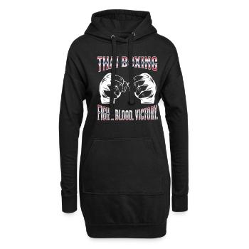 Muay Thai Boxing Muay Thai - Hoodie-Kleid - Schwarz - Vorne