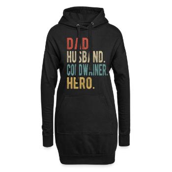 Cordwainer Papa Mari Héros - Sweat-shirt à capuche long Femme - noir - Devant