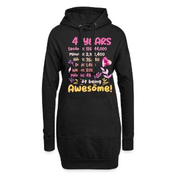 4 ans ! Cadeau d’anniversaire pour 4 ans - Sweat-shirt à capuche long Femme - noir - Devant