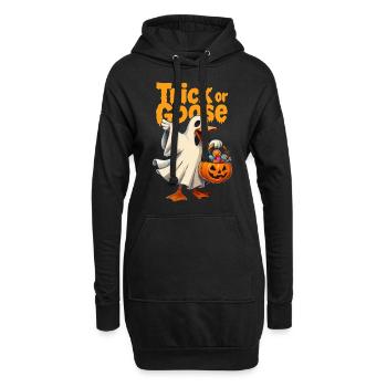 Gans d’Halloween Trick or Goose - Sweat-shirt à capuche long Femme - noir - Devant