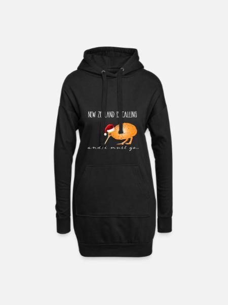 New Zealand is calling, and I must go Neuseeland - Hoodie-Kleid - Schwarz