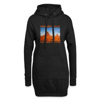Monument Valley - Utah Arizona USA Western - Hoodie-Kleid - Schwarz - Vorne