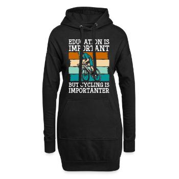 Radsport Mountainbiker Fahrradfahrer Rennradfahrer - Hoodie-Kleid - Schwarz - Vorne