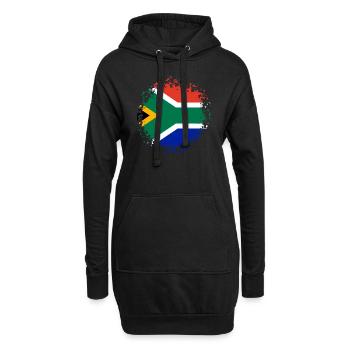 Afrique du Sud drapeau africain Drapeau sud-africain - Sweat-shirt à capuche long Femme - noir - Devant