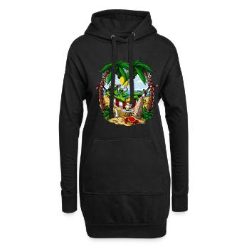 Alien Stoner Beach Party - Hoodie-Kleid - Schwarz - Vorne