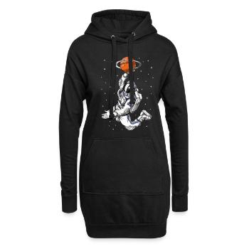 Joueur de basket- astronaute - Sweat-shirt à capuche long Femme - noir - Devant