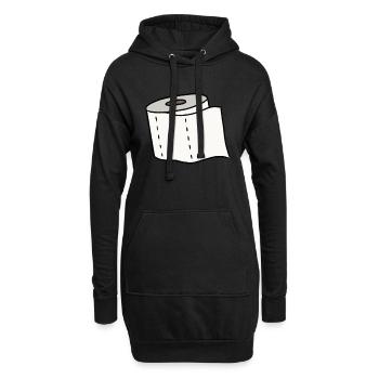 Papier toilette Pandémie Corona - Sweat-shirt à capuche long Femme - noir - Devant