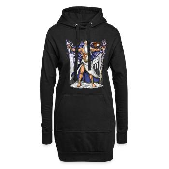 Griechischer Gott Zeus - Hoodie-Kleid - Schwarz - Vorne