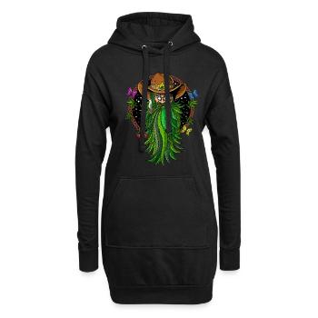 Unkraut Cowboy Stoner - Hoodie-Kleid - Schwarz - Vorne