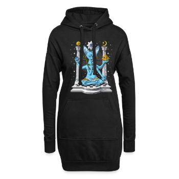 Sphynx Katze Psychedelische Shiva - Hoodie-Kleid - Schwarz - Vorne
