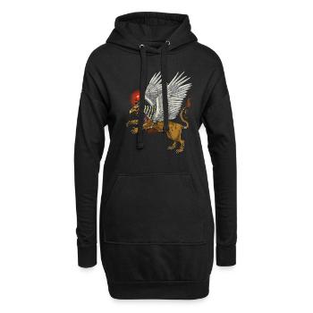 Griffon de la mythologie égyptienne antique - Sweat-shirt à capuche long Femme - noir - Devant